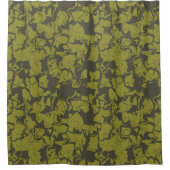 Grüner abstrakter Duschvorhang (Vorderseite)