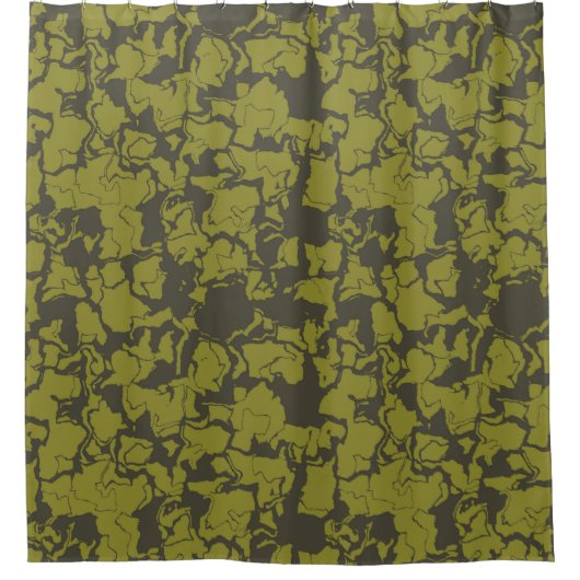 Grüner abstrakter Duschvorhang (Vorderseite)