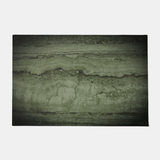 Grüner abstrakter Granit | Marmormuster Fußmatte (Vorderseite)