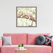 Grüner Abstrakter Jungle Leopard Leinwanddruck (Insitu (Wohnzimmer))