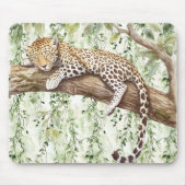Grüner Abstrakter Jungle Leopard Mousepad (Vorne)