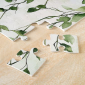 Grüner Abstrakter Jungle Leopard Puzzle (Seite)