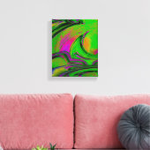 Grüner abstrakter Kunstdruck auf Leinwand (Insitu (Wohnzimmer))