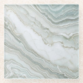 Grüner Abstrakter Marmor Glasuntersetzer