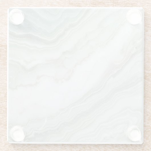 Grüner Abstrakter Marmor Glasuntersetzer (Rückseite)