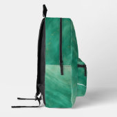 Grüner Abstrakter Marmor mit benutzerdefinierten I Bedruckter Rucksack (Links)