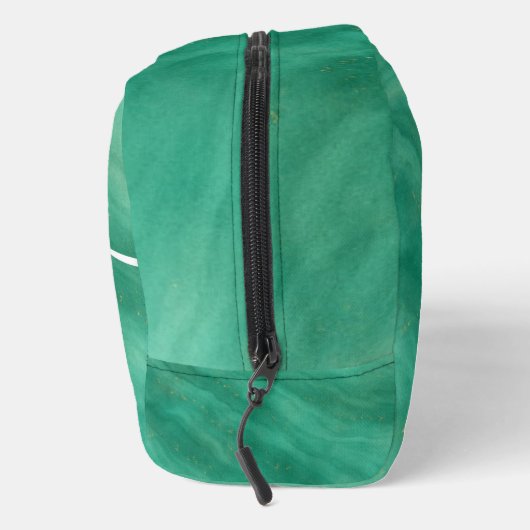 Grüner Abstrakter Marmor mit benutzerdefinierten I Waschbeutel (Rechts)