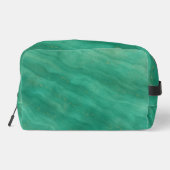Grüner Abstrakter Marmor mit benutzerdefinierten I Waschbeutel (Rückseite)