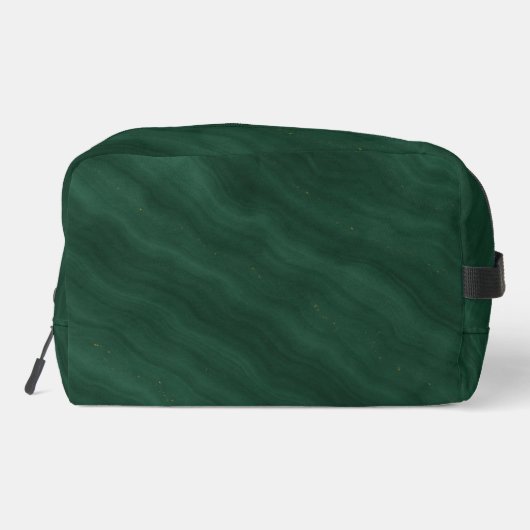 Grüner Abstrakter Marmor mit benutzerdefinierten I Waschbeutel (Rückseite)