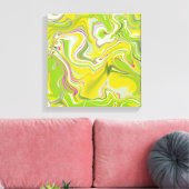 Grüner abstrakter Marmorboden. Leinwanddruck (Insitu (Wohnzimmer))