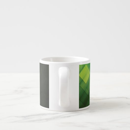 Grüner abstrakter Technologieentwurf Espressotasse (Rückseite)