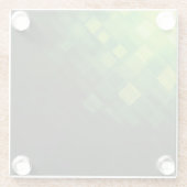 Grüner abstrakter Technologieentwurf Glasuntersetzer (Rückseite)