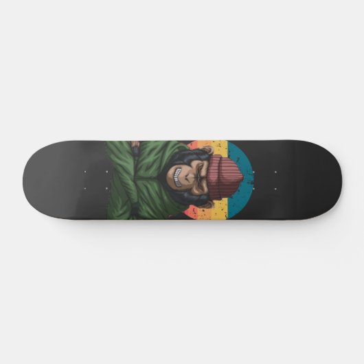 Grüner Affe Skateboard (Horizontal)