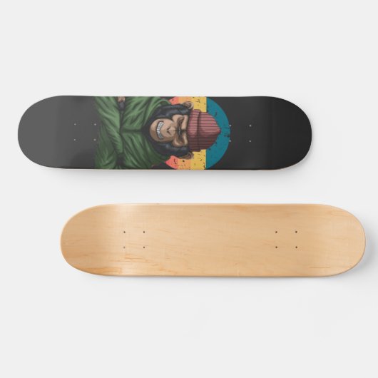 Grüner Affe Skateboard (Horizontal)