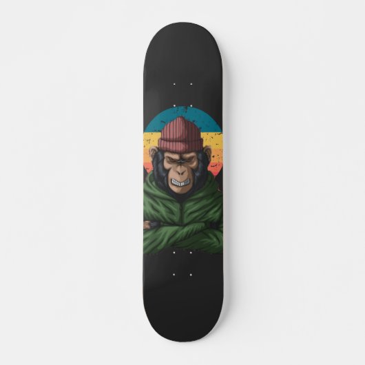 Grüner Affe Skateboard (Vorne)