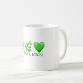 Grüner Afro Honig Becher 1 Kaffeetasse (VorderseiteRechts)