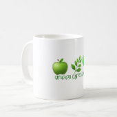 Grüner Afro Honig Becher 1 Kaffeetasse (Vorderseite Links)