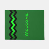 Grüner Akzent - Vertikaler Empfang Fußmatte (Vorderseite)