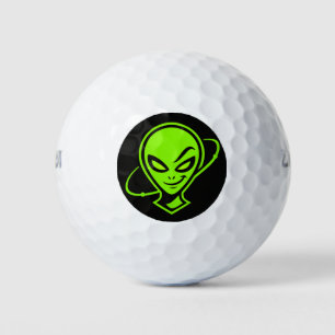 Grüner Alien Good Luck Golfball