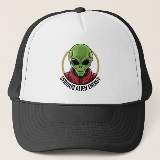Grüner Alien-Hut Truckerkappe (Vorderseite)