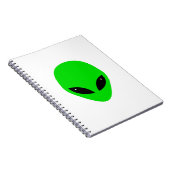 Grüner alien-Kopf Notizblock (Rechte Seite)