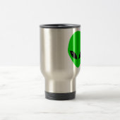 Grüner Alien Kopf Reisebecher (Mittel)