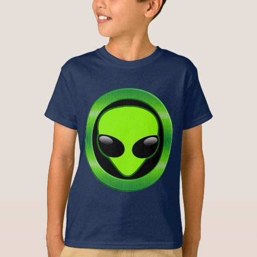 GRÜNER ALIEN-KOPF T-Shirt (Vorderseite)