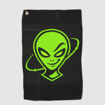 Grüner Alien Viel Glück Golf