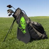 Grüner Alien Viel Glück Golf Golfhandtuch (Gras)