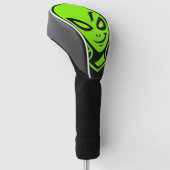 Grüner Alien Viel Glück Golf Headcover (angewinkelt)