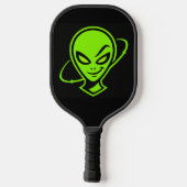 Grüner Alien Viel Glück Pickleball Schläger (Rückseite)