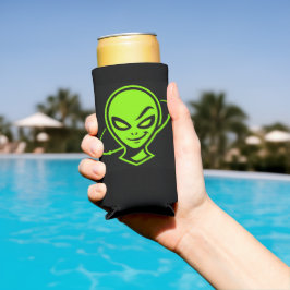 Grüner Alien Viel Glück Selters Dosenkühler