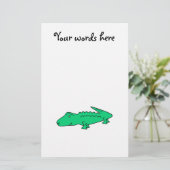 Grüner Alligator Briefpapier (Stehend Vorderseite)