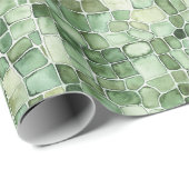 Grüner Alligator-Druck Geburtstag Geschenkpapier (Rolleneckpunkt)