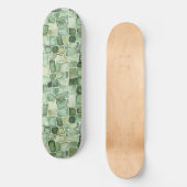 Grüner Alligator-Druck Skateboard (Vorderseite)
