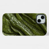 Grüner Alligator Krokodil Drache Schlange Leder iPhone Hülle (Rückseite (Horizontal))