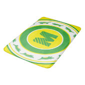 Grüner Alligator Krokodile Gator Initial Badematte (Schrägansicht)