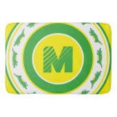 Grüner Alligator Krokodile Gator Initial Badematte (Vorderseite)