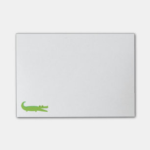 Grüner Alligator Nachhinweise Post-it Klebezettel