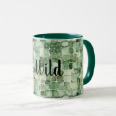 Grüner Alligatorendruck Sei Wild Tasse (VorderseiteRechts)