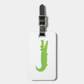 Grüner AlligatorGepäckanhänger Gepäckanhänger (Vorderseite vertikal)