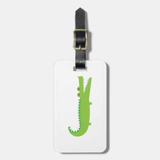 Grüner AlligatorGepäckanhänger Gepäckanhänger (Vorderseite vertikal)