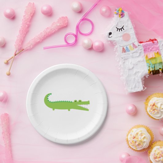 Grüner AlligatorPappteller Pappteller (Party)
