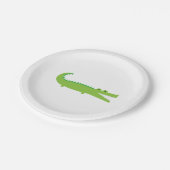 Grüner AlligatorPappteller Pappteller (Schrägansicht)