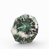 Grüner Amethyst-Edelstein Fotoblock (Links)