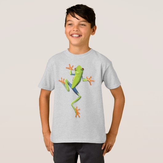 Grüner Amphibienbaum-Frog-T - Shirt (Vorne ganz)