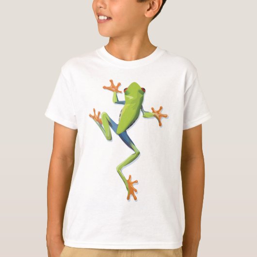 Grüner Amphibienbaum-Frog-T - Shirt (Vorderseite)
