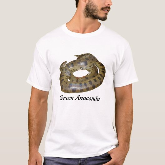 Grüner Anaconda-grundlegender T - Shirt (Vorderseite)