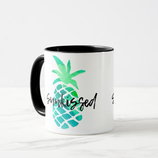 Grüner Ananas Tasse (Vorderseite Links)