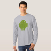 Grüner androider langer Hülsen-T - Shirt (Vorne ganz)